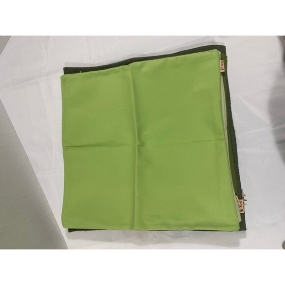 Set of 6 New Green  18”x18” 100% Organic Cotton Velvet Throw  Covers by TAVIS - Picture 9 of 12